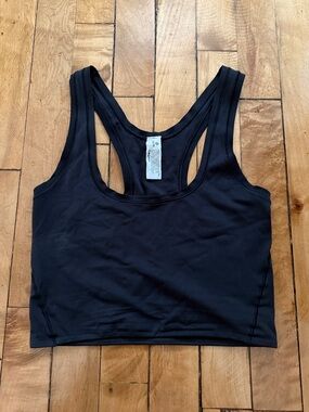 lululemon athletica Black Racerback Sports Bra Crop